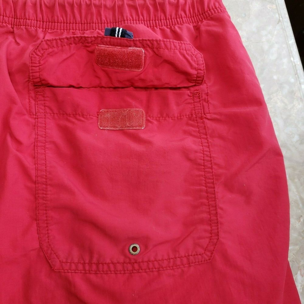 VTG NAUTICA Swim Trunks Shorts Red White Blue XXL - Picture 5 of 8